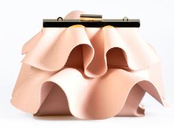 Designer Ruffles Shoulder Leather Handbags 