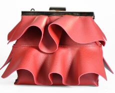 Designer Ruffles Shoulder Leather Handbags 