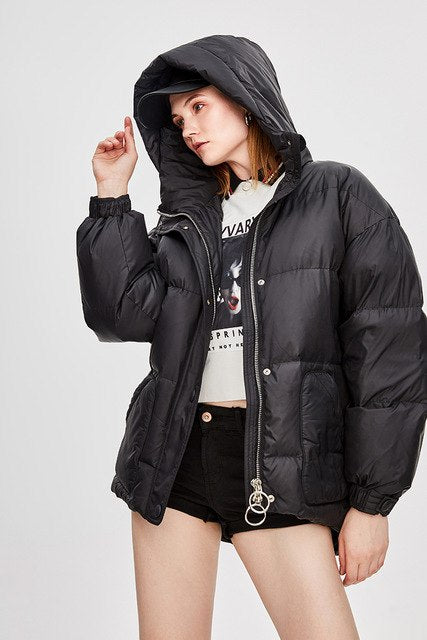 Designer Belted Down Coats Winter Women's Jacket 