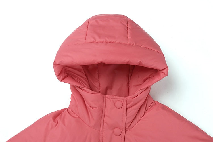 Designer Belted Down Coats Winter Women's Jacket 