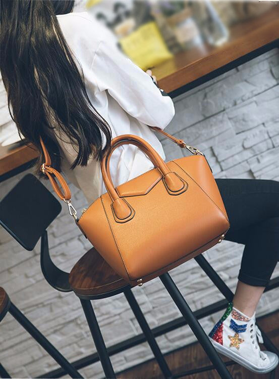 Vintage Women's Smiley Handbag Tote Bag 